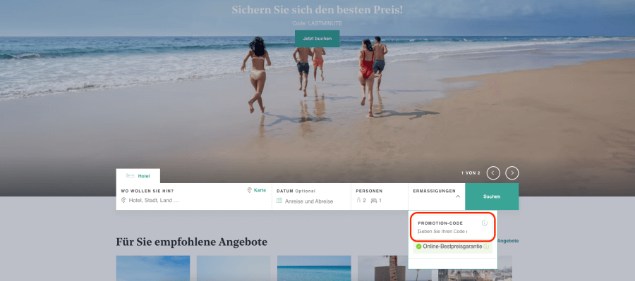 Box für Iberostar rabattcode